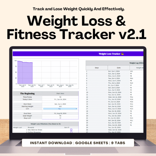 Weight Loss Planner Spreadsheet